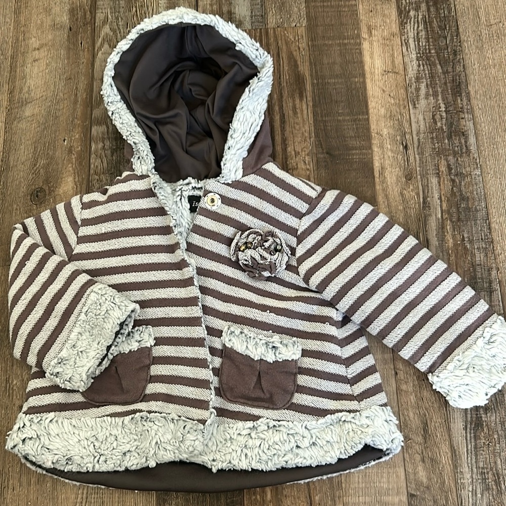 Isobella  & Chloe infant toddler  Girls Hooded Long Sleeve Jacket Coat 24 months